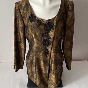 Lipton Vintage Brocade Floral Jacket